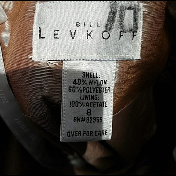 Bill Levkoff gold shimmer strapless formal dress - Picture 6 of 6